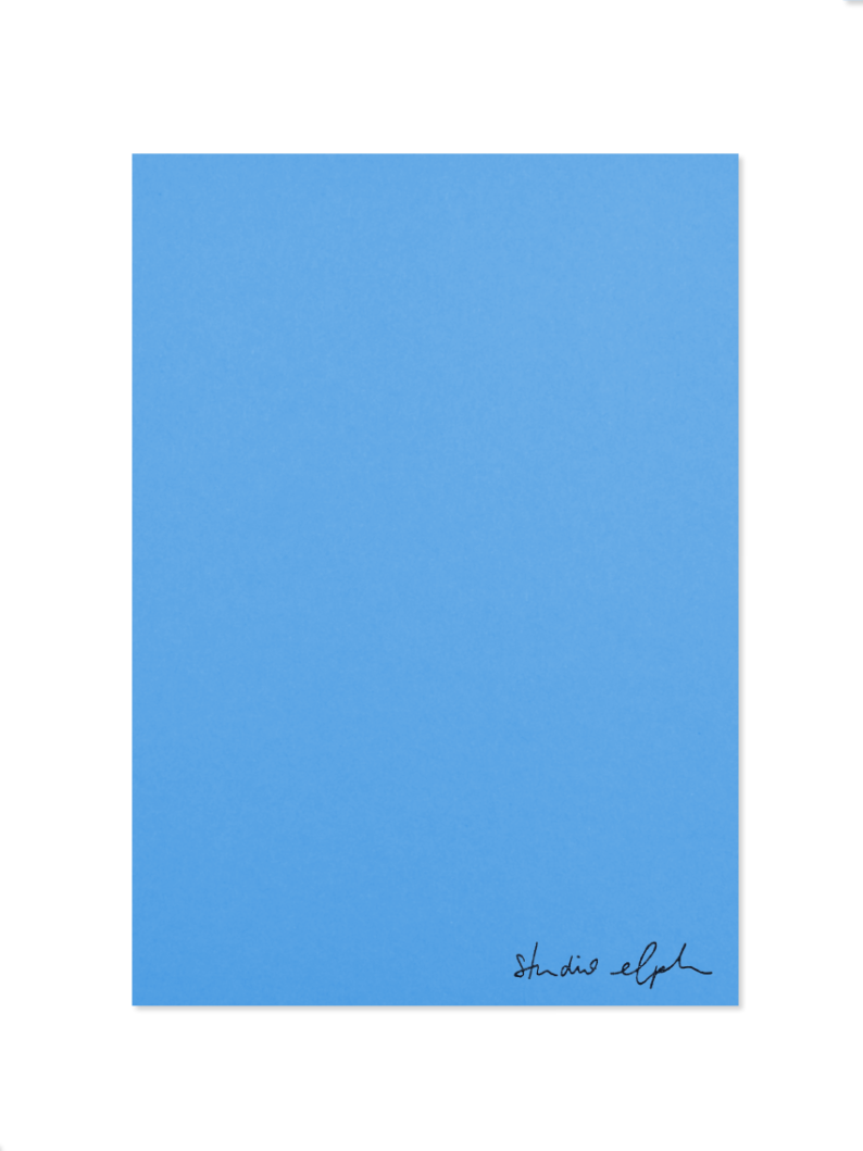 miss you - Postkarte, blau