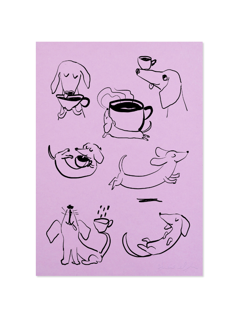 dacklo - Poster, DIN A4, lilac
