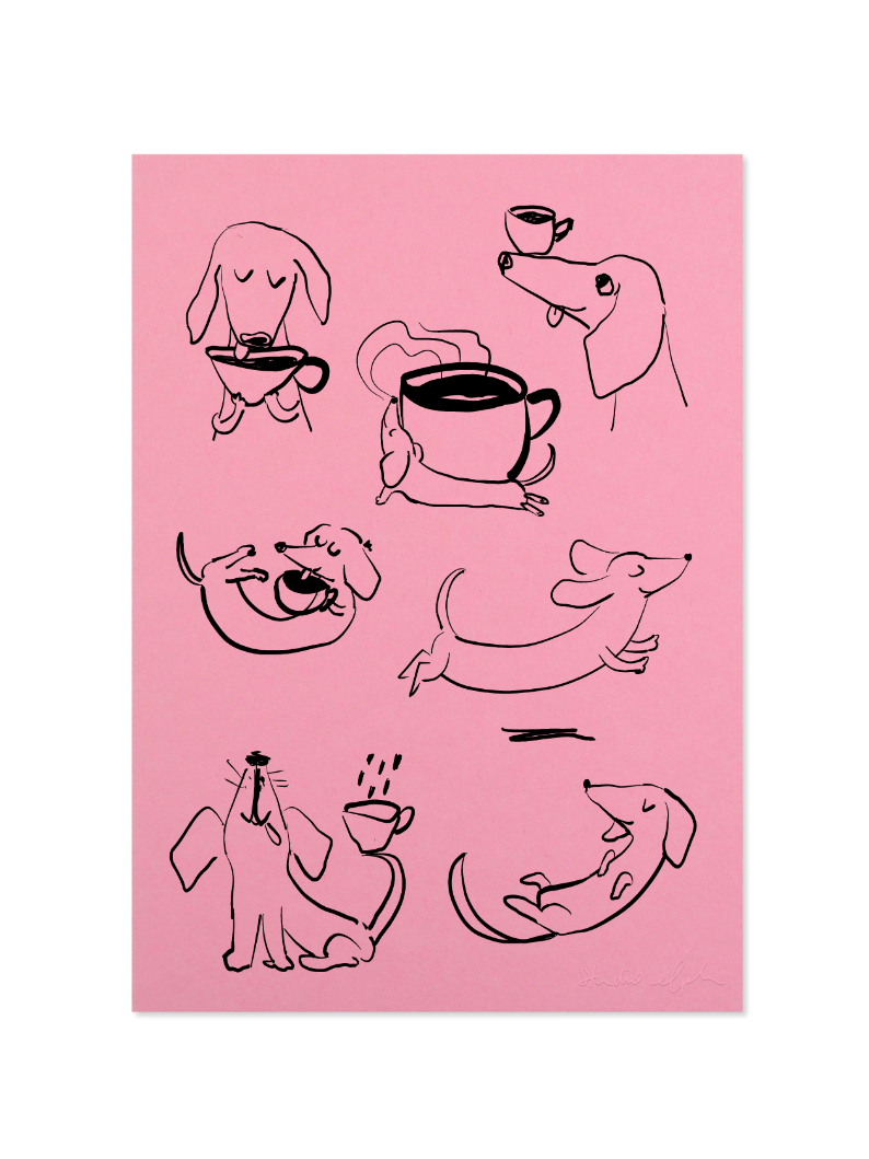 dacklo - Poster, DIN A4, pink