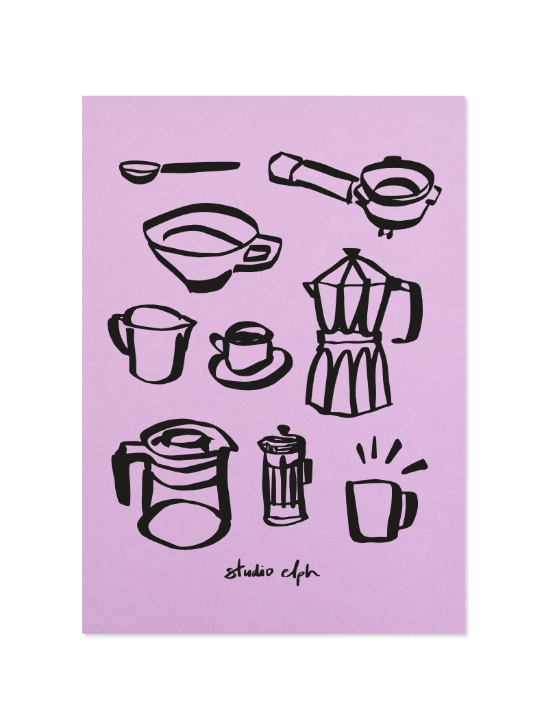 specialty coffee - Poster, DIN A4, lilac