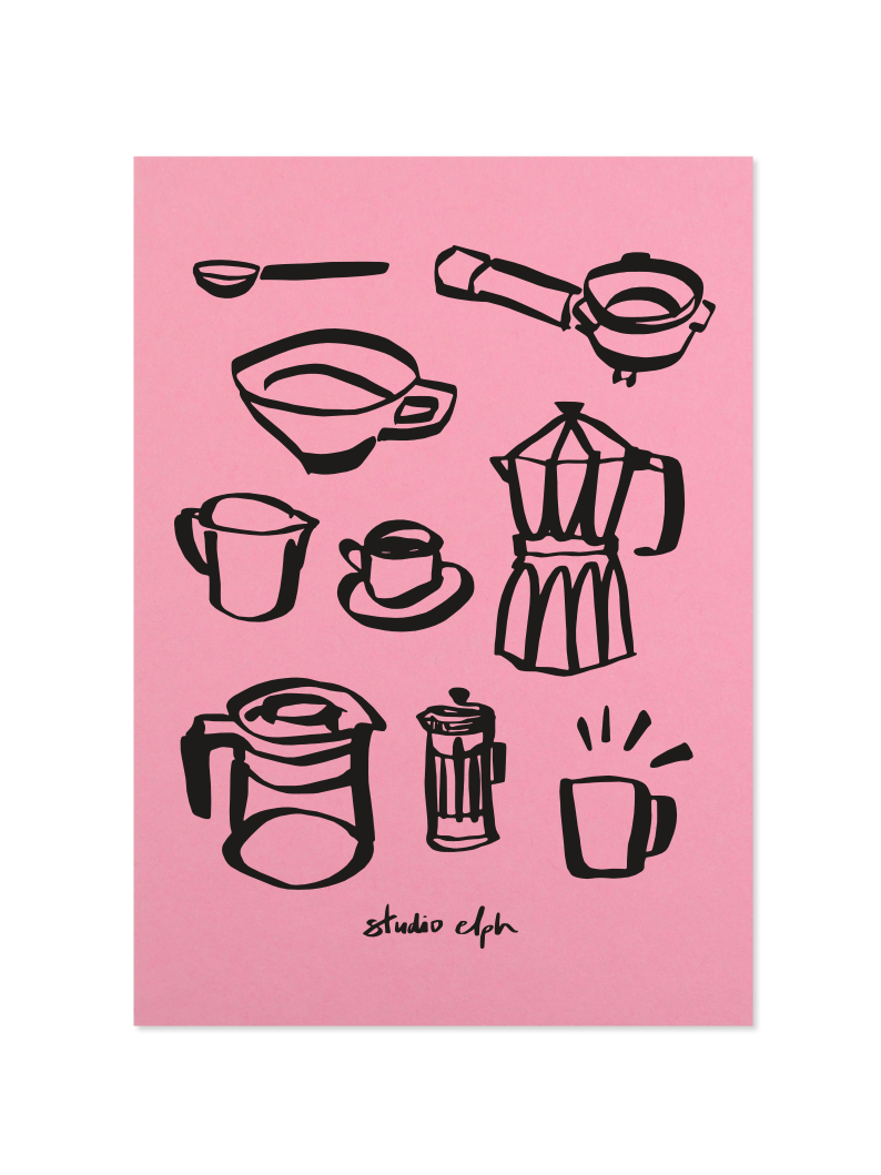 specialty coffee - Poster, DIN A4, pink