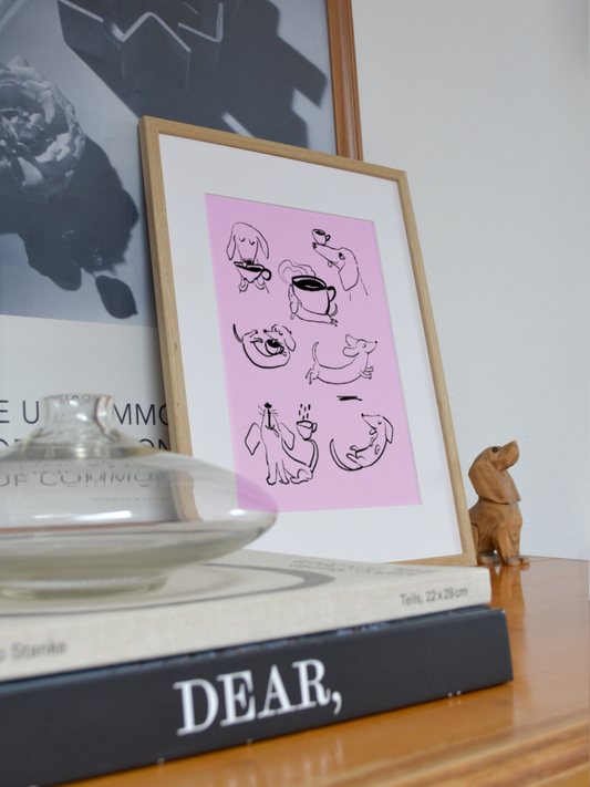 dacklo - Poster, DIN A4, lilac