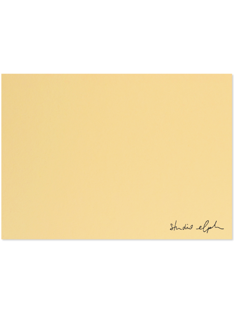 erdbeergang - Postkarte, hellgelb
