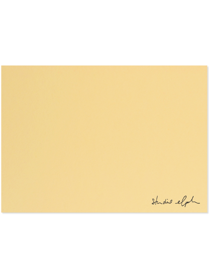 erdbeergang - Postkarte, hellgelb