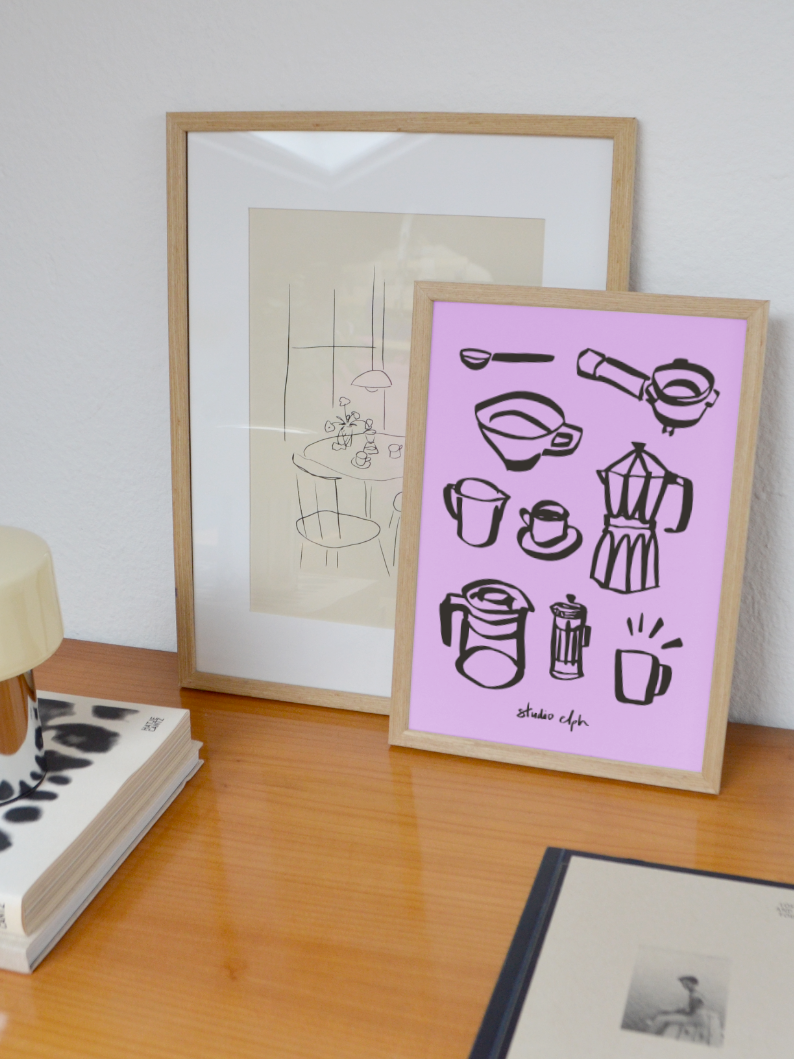 specialty coffee - Poster, DIN A4, lilac