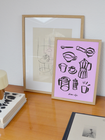 specialty coffee - Poster, DIN A4, lilac