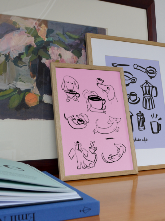 dacklo - Poster, DIN A4, pink