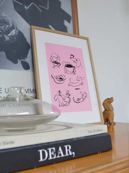 dacklo - Poster, DIN A4, pink