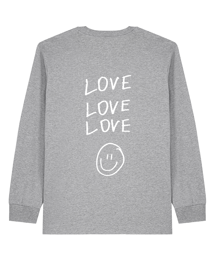 love love love - Unisex Longsleeve, grey
