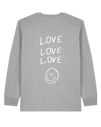 love love love - Unisex Longsleeve, grey