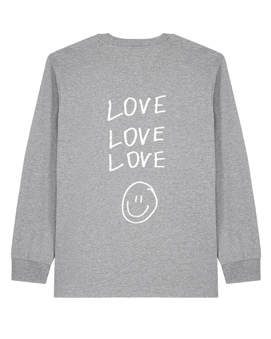 love love love - Unisex Longsleeve, grey