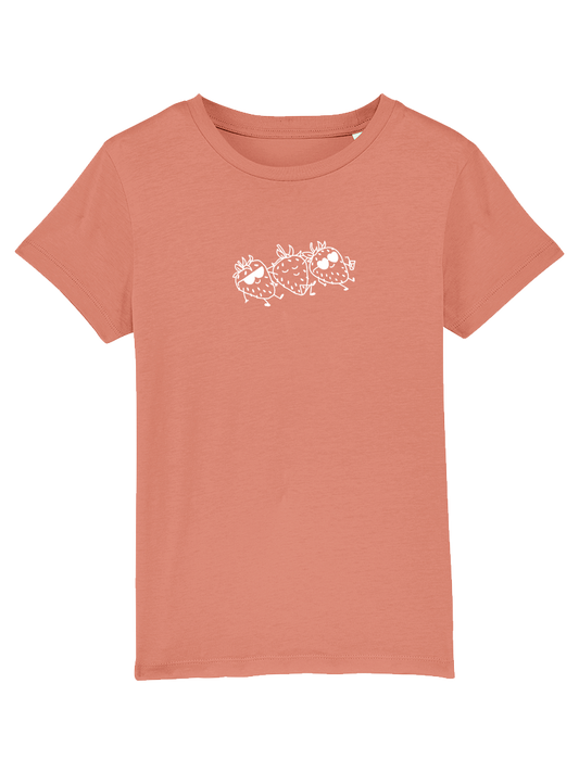 Erdbeeren - Kids-Shirt, peach