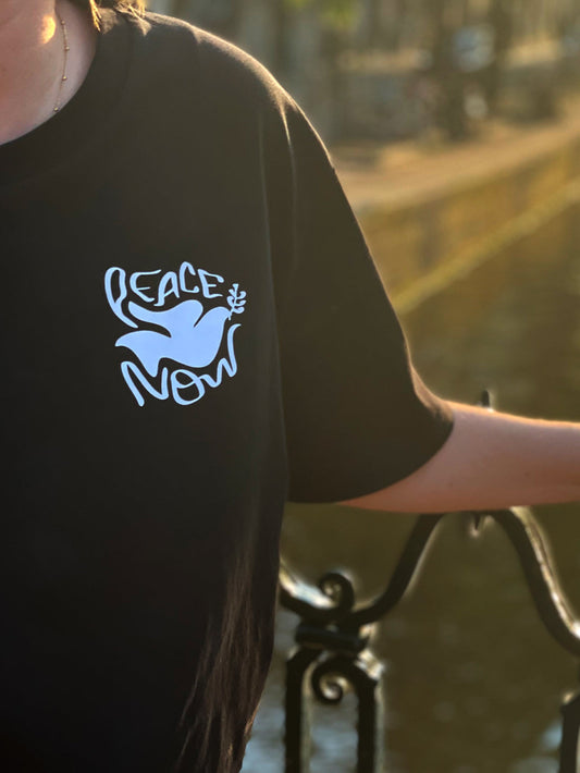 peace now - Unisex Shirt, schwarz