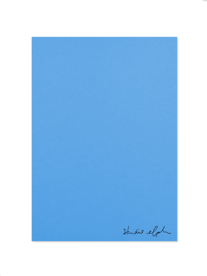 miss you - Postkarte, blau