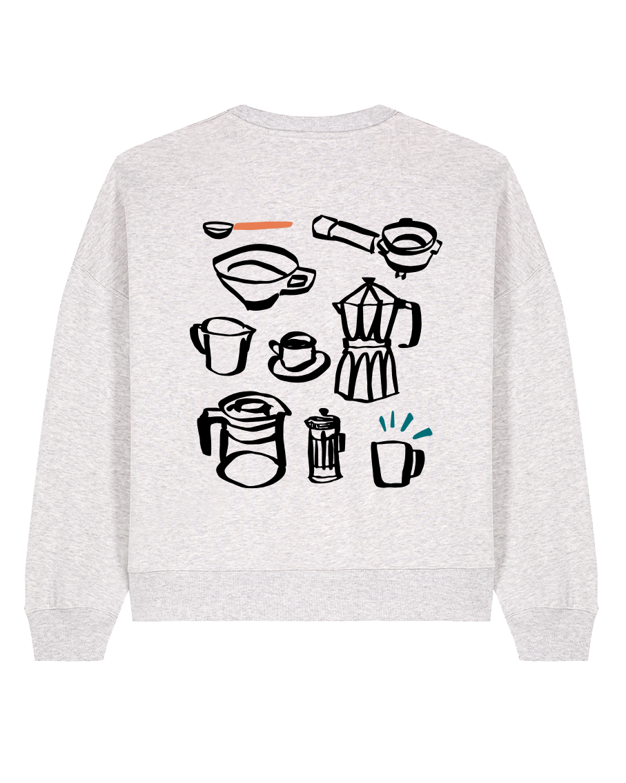 coffee - Women Sweater, hellgrau meliert