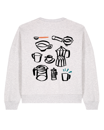 coffee - Women Sweater, hellgrau meliert