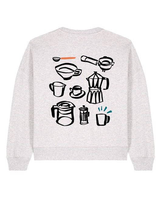coffee - Women Sweater, hellgrau meliert