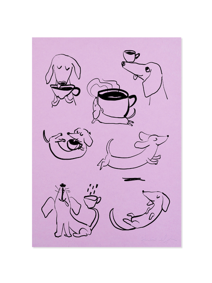 dacklo - Poster, DIN A4, lilac
