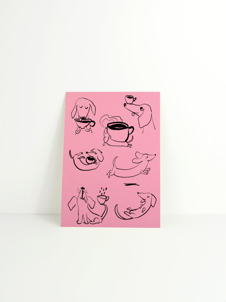 dacklo - Postkarte, pink