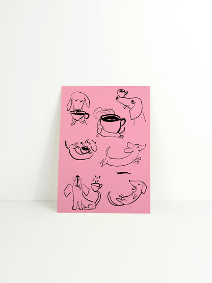 dacklo - Postkarte, pink