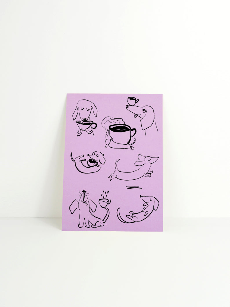 dacklo - Postkarte, lilac