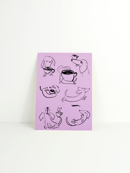 dacklo - Postkarte, lilac