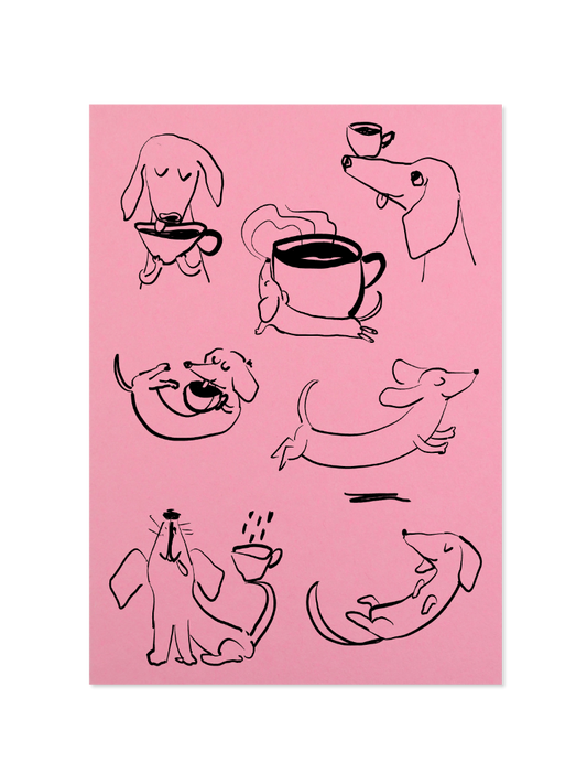 dacklo - Postkarte, pink
