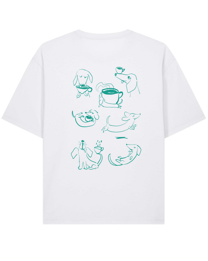 dacklo - Unisex Shirt, weiß/mintgrün