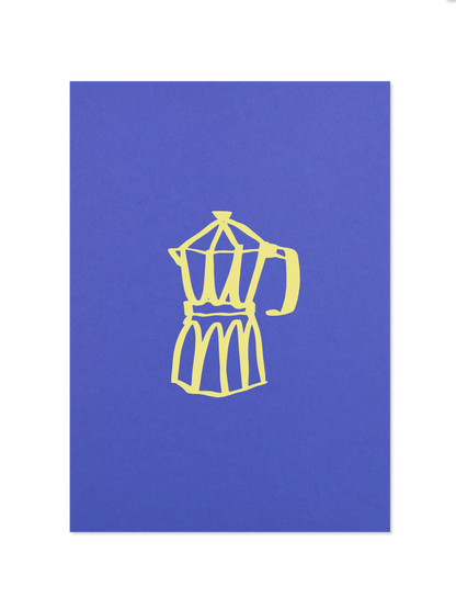 espresso - Postkarte, königsblau