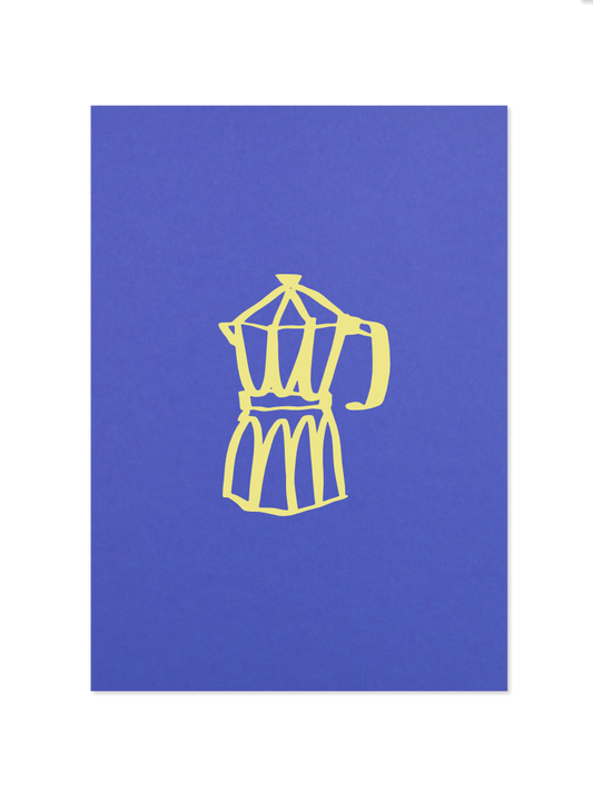 espresso - Postkarte, königsblau