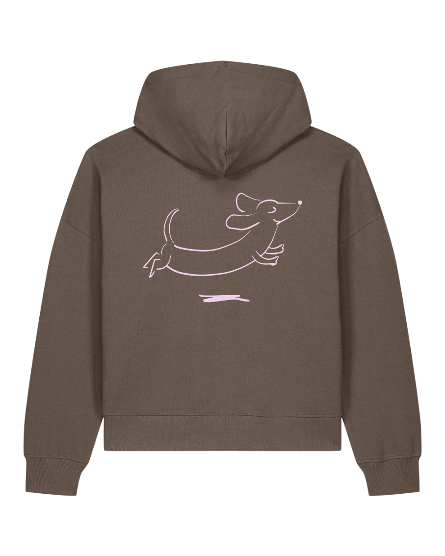 happy dacklo - Women Hoodie, mokka