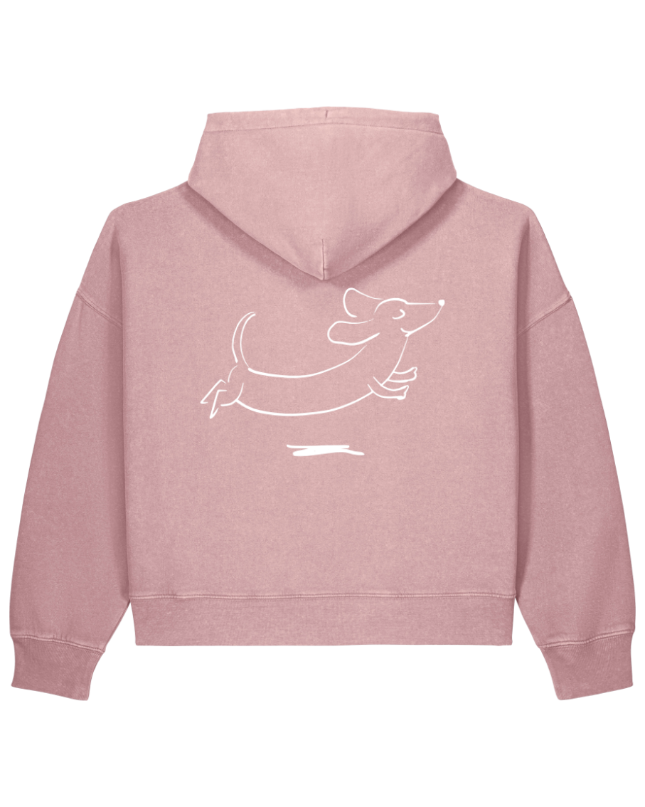 happy dacklo - Women Hoodie, vintage rose