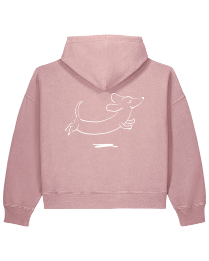 happy dacklo - Women Hoodie, vintage rose