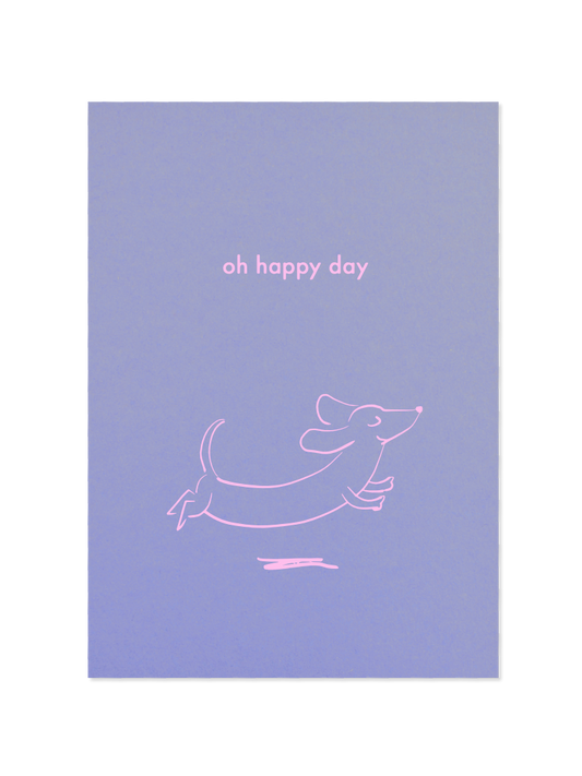 happy day - Postkarte, blau