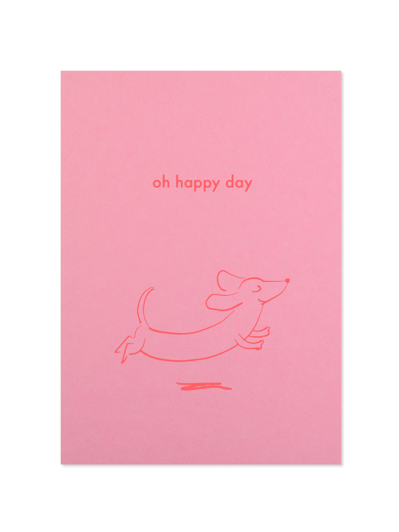 happy day - Postkarte, pink
