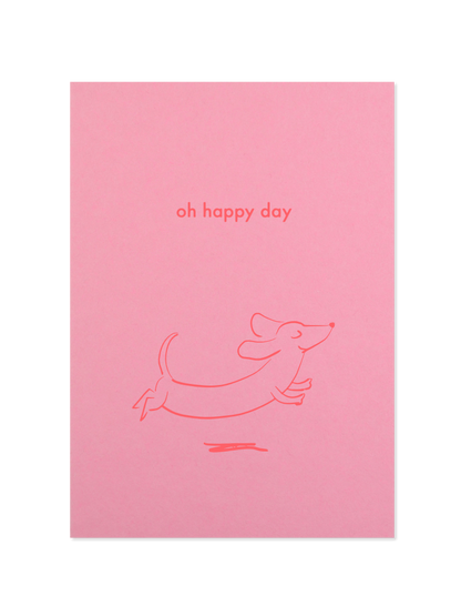 happy day - Postkarte, pink