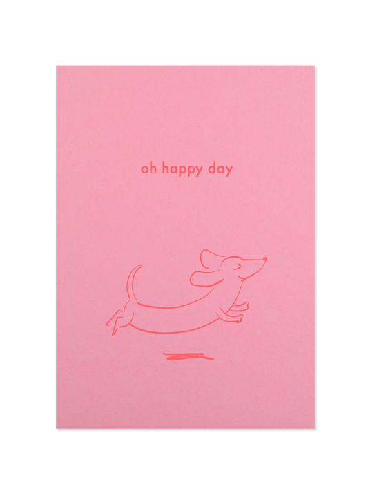 happy day - Postkarte, pink