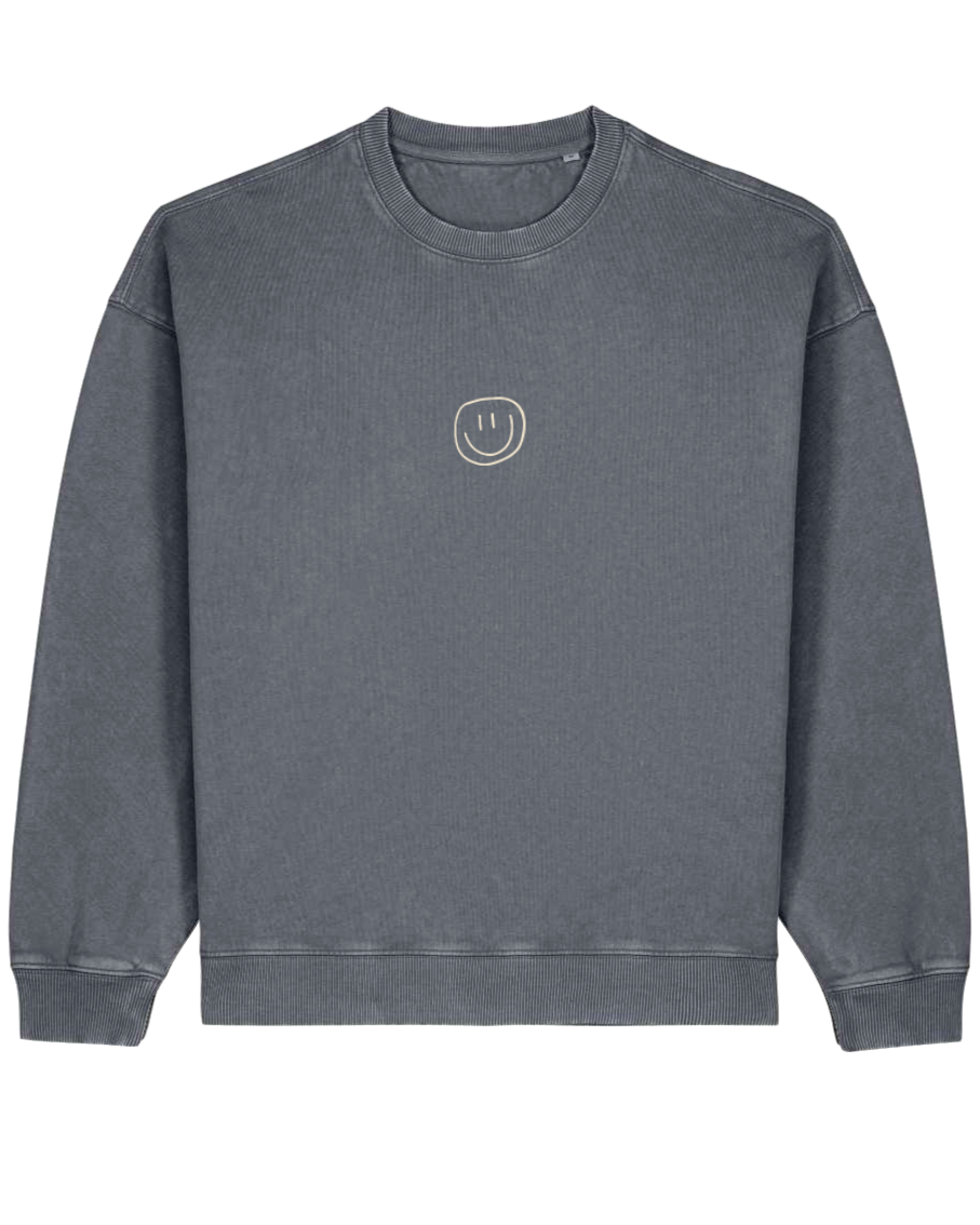 little smile - Unisex Sweater, vintage grey