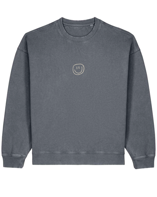 little smile - Unisex Sweater, vintage grey