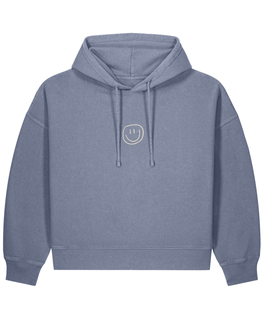 little smile - Women Hoodie, vintage blue