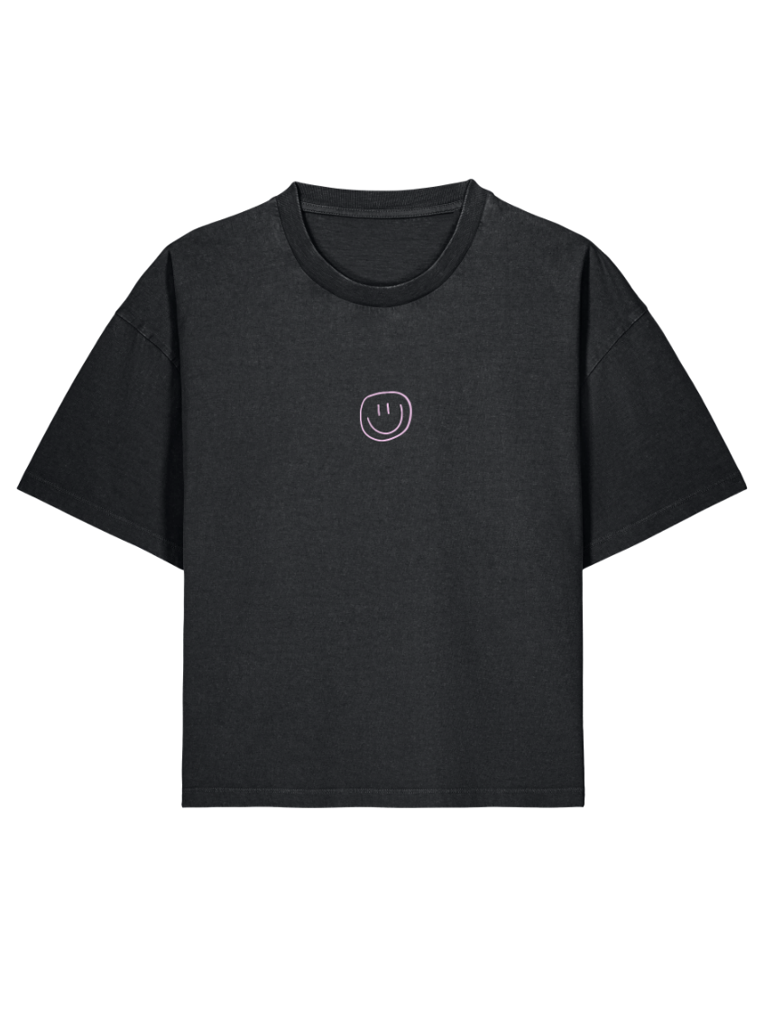 little smile - Women Shirt, vintage black