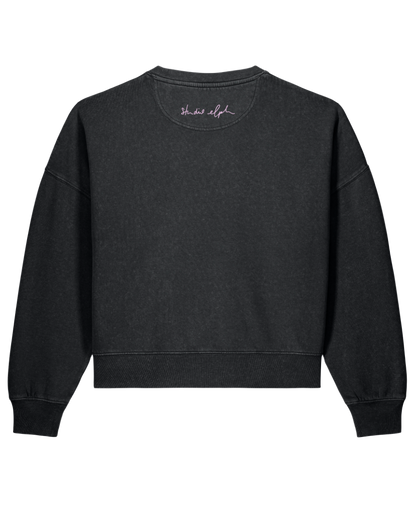 little smile - Women Sweater, vintage black - rosa