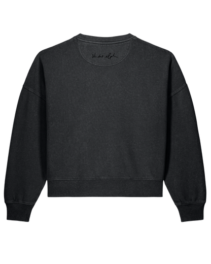 little smile - Women Sweater, vintage black