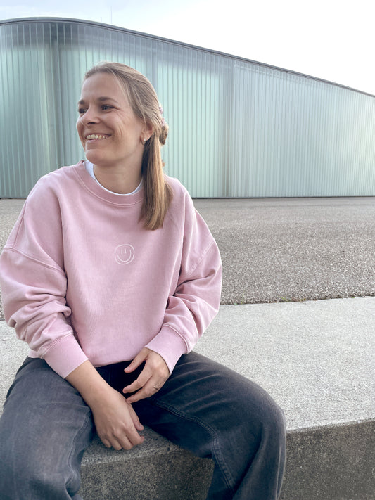 little smile - Women Sweater, vintage rose