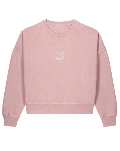 little smile - Women Sweater, vintage rose
