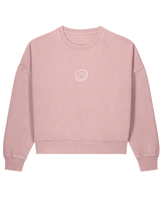 little smile - Women Sweater, vintage rose
