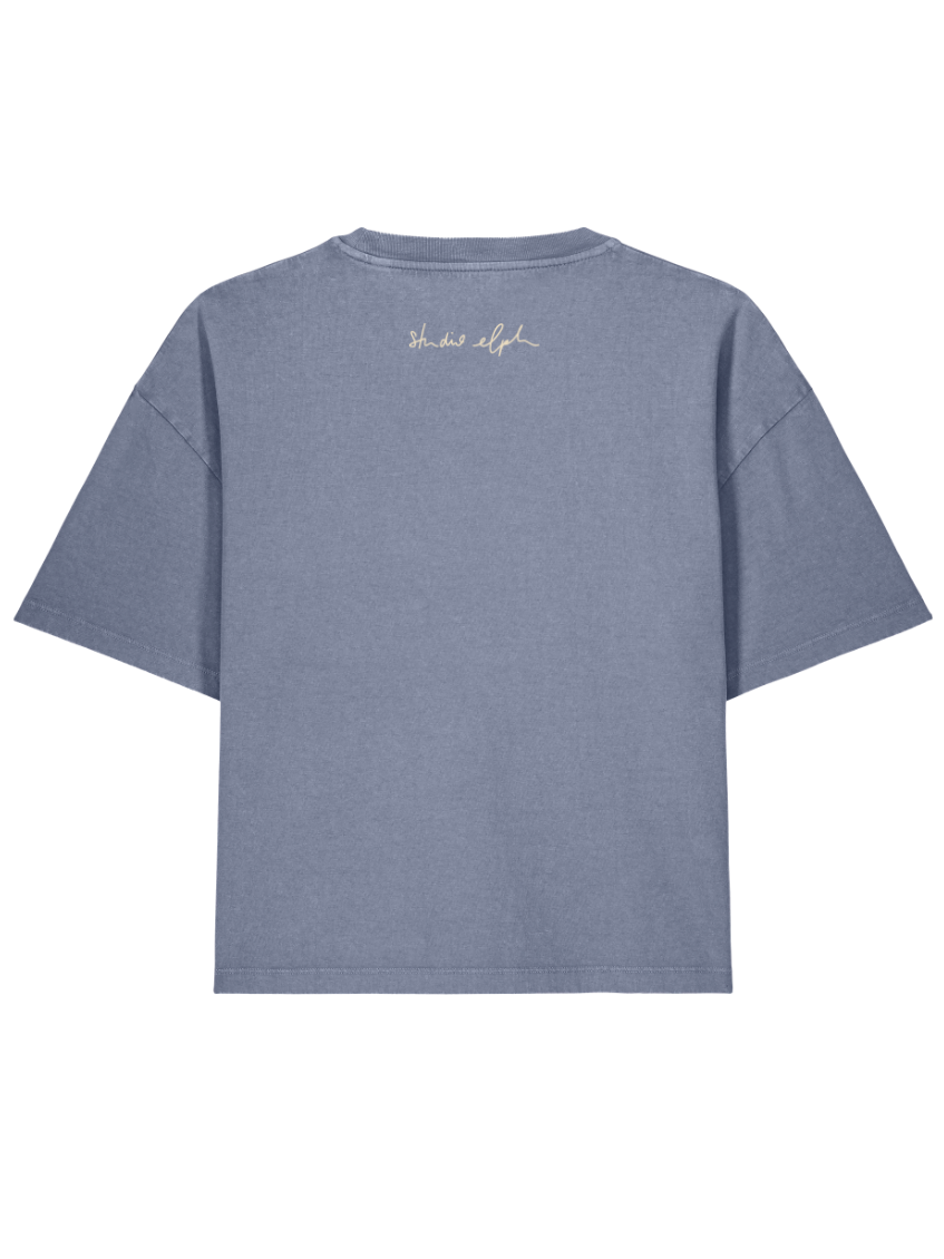 little smile - Women Shirt, vintage blue