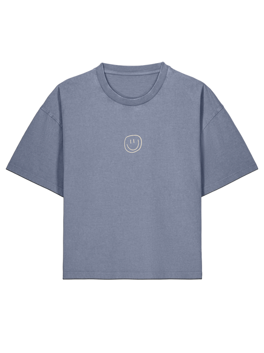 little smile - Women Shirt, vintage blue