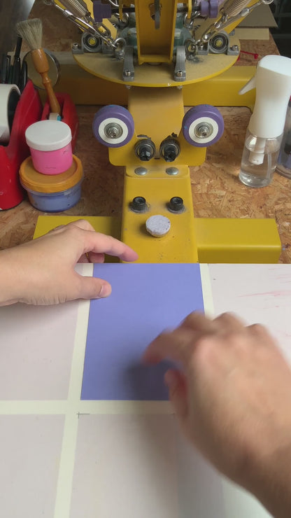 merry christmas - Postkarte, veilchenblau