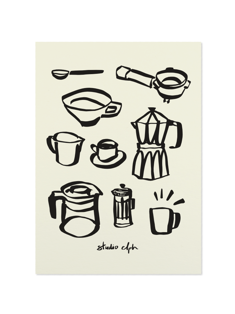 specialty coffee - Poster, DIN A4, perlweiß